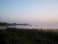 Udsigt fra strandrestauranten udenfor campingpladsen