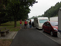 Frokost p� en rasteplads i Kassel bakker