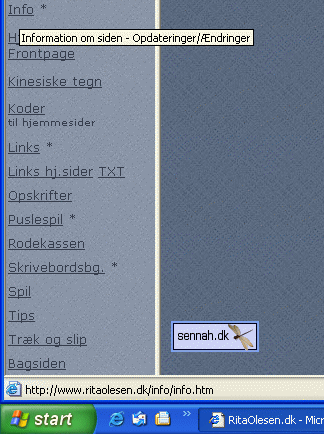 Tekst vises n�r man peger p� hyperlink