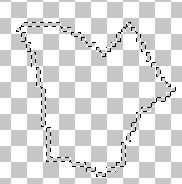 Klik p� knappen Zoom og klik nogle gange p� billedet, for at kunne se til at fylde kanten med farve