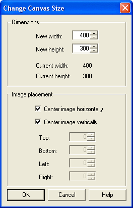 Canvas size - vælg disse indstillinger