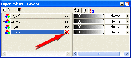 Klik på brillerne for at lukke Layer4