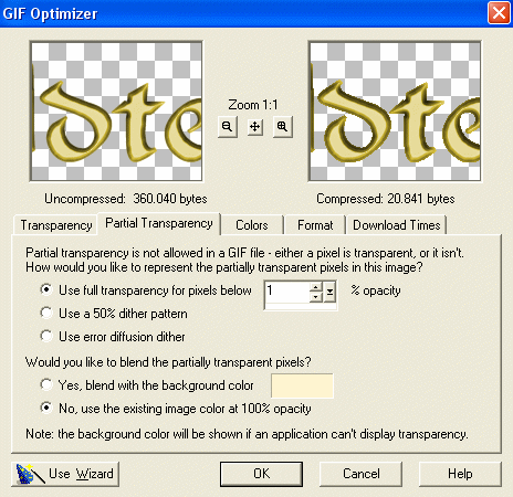 fanen Partial Transparency