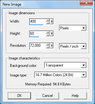 Opret et nyt tomt billede