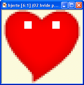 Efter de hvide prikker er tilf�jet