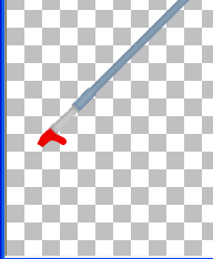 Placering af penslen p� laget 01