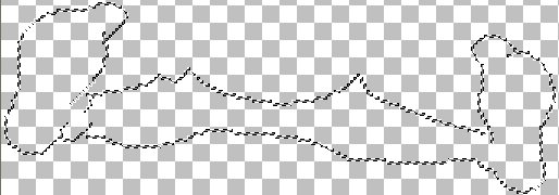 Efter �bning af 01_ben.sel - der er klikket nogle gange p� billedet med knappen Zoom, for bedre at kunne se til at fylde kanten med farve