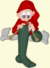 Nisse med gul baggrund