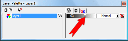 Layer Paletten; tr�k skyderen til et mindre tal
