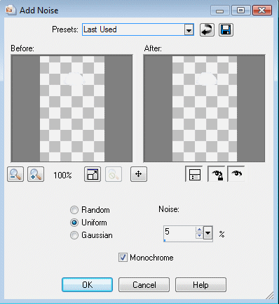 Uniform 5% og flueben ved Monocrome - samme indstilling bruges p� hele siden