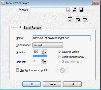 Skriv evt. navn p� laget ud for linjen Name