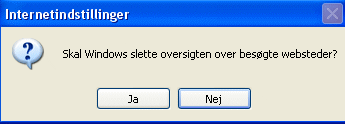V�lg Ja. Det g�r et �jeblik, man kan se et timeglas imens. N�r det er v�k, klik p� OK i det store vindue.