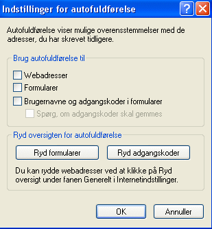 Fjern flueben og klik p� OK